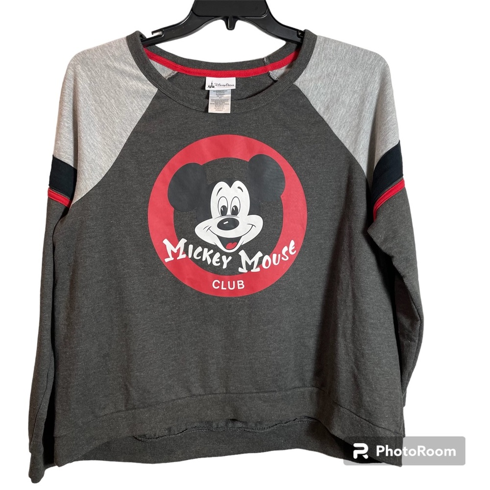 Disney TShirt Disney Parks Mickey Mouse Club Crew Neck Long Sleeve Good Graphics